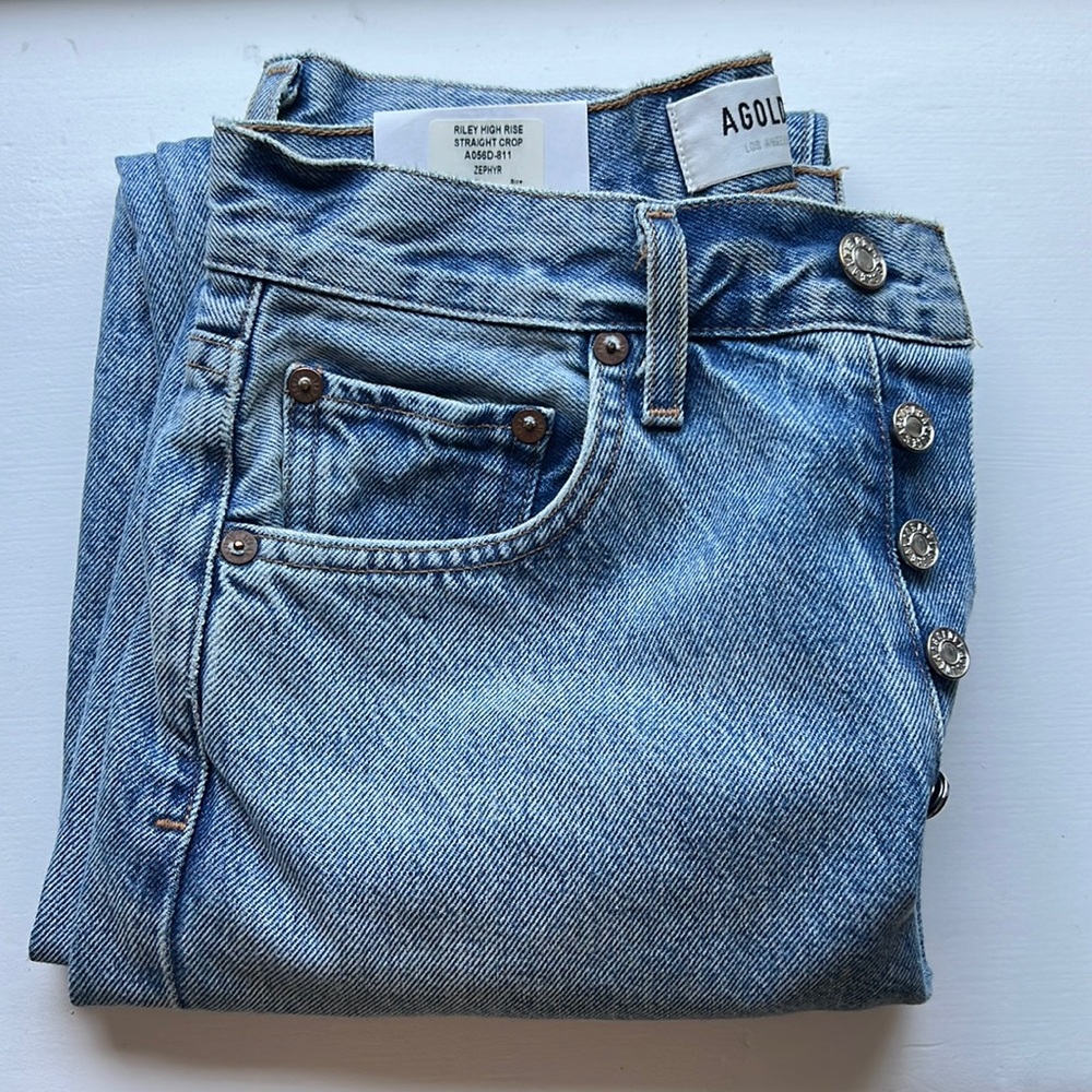 Agolde Riley High Rise Straight Crop Jean